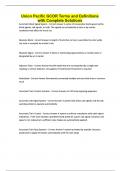 Union Pacific GCOR Terms and Definitions with Complete Solutions