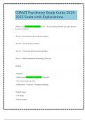 COMAT Psychiatry Study Guide 2024- 2025 Exam with Explanations 