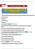 NCC Electronic Fetal Monitoring Certification Exam Questions and Answers &lpar;2025&sol;2026&rpar; &lpar;Verified Answers&rpar;