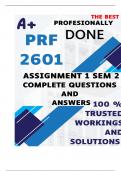 PRF2601 Assignment 1 &lpar;COMPLETE ANSWERS&rpar; Semester 2 2025 - DUE August 2025