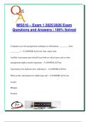 MIS 516 Exam 1 2025&sol;2026 &ndash; 176 Questions with 100&percnt; Correct Answers &vert; Risk Management&comma; Risk Assessment&comma; BIA & Information Security Fundamentals