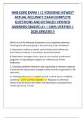 NAB Core Exam &ndash; 2 Versions &lpar;2025 Update&rpar; &ndash; Complete Questions with Detailed Verified Answers