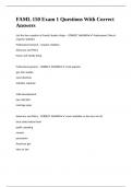 FAML 150 Exam 1 Questions With Correct Answers&period;