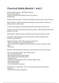 Chemical Safety Module 1 and 2 Questions and answers graded A&plus; 2025&sol;2026