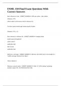 FAML 150 Final Exam Questions With Correct Answers&period;
