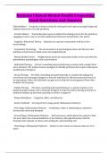 National Clinical Mental Health Counseling Exam Questions and Answers
