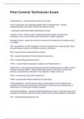 Pest Control Technician Exam  Questions and Answers