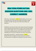 ISSA YOGA POSES ACTUAL 2025&sol;2026 QUESTIONS AND 100&percnt; CORRECT ANSWERS