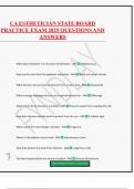 CA ESTHETICIAN STATE BOARD PRACTICE EXAM 2025 QUESTIONS AND ANSWERS