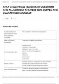 AFAA Group Fitness &lpar;2025&rpar; EXAM QUESTIONS AND ALL CORRECT ANSWERS 100&percnt; SOLVED AND GUARANTEED SUCCESS&excl;&excl;