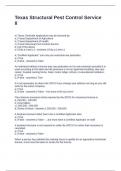 Texas Structural Pest Control Service II Questions and Answers 2025