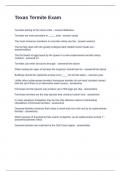 Texas Termite Exam Questions with  Correct Answers