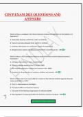 CDVP EXAM 2025 QUESTIONS AND ANSWERS