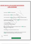 CIEMT QUIZ &num;1 EXAM 2025 QUESTIONS AND ANSWERS