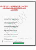 CHAMPIONS POWERHOUSE TRAINING SAE EXAM 2025 QUESTIONS AND ANSWERS