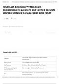 TDLR Lash Extension Written Exam comprehensive questions and verified accurate solution &lpar;detailed & elaborated&rpar; 2025 TEST&excl;&excl;