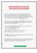 CMI CHAPTER 11 EXAM 2025 QUESTIONS AND ANSWERS