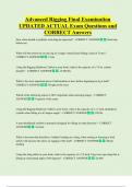 Advanced Rigging Final Examination  UPDATED ACTUAL Exam Questions and  CORRECT Answers