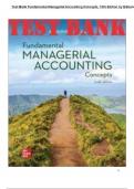 Fundamental Managerial Accounting Concepts &ndash; 10th Edition by Thomas P&period; Edmonds&comma; Christopher Edmonds & Mark A&period; Edmonds &ndash; Complete Test Bank for Chapters 1&ndash;14