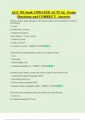 ALU 101 book UPDATED  ACTUAL  Exam  Questions and CORRECT  Answers