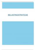 Samenvatting belastingstrategie - master fiscaliteit