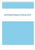 Samenvatting internationale fiscaliteit - master fiscaliteit