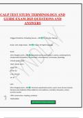 CALP TEST STUDY TERMINOLOGY AND GUIDE EXAM 2025 QUESTIONS AND ANSWERS
