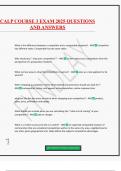 CALP COURSE 3 EXAM 2025 QUESTIONS AND ANSWERS