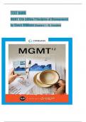 TEST BANK For MGMT 12th Edition&comma; Principles of Management By Chuck Williams&comma; Verified Chapters 1 - 18&comma; Complete Newest Version
