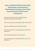 Exam 1&colon; BIOS242&sol; BIOS 242 &lpar;New 2025&sol; 2026 Update&rpar; Fundamentals of Microbiology &vert; Questions with Verified Answers&vert; Grade A&vert; 100&percnt; Correct &ndash; Chamberlain&period;