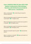 Exam 2&colon; BIOS242&sol; BIOS 242 &lpar;New 2025&sol; 2026 Update&rpar; Fundamentals of Microbiology &vert; Questions with Verified Answers&vert; Grade A&vert; 100&percnt; Correct &ndash; Chamberlain&period;