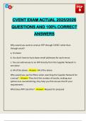 CVENT EXAM ACTUAL 2025&sol;2026 QUESTIONS AND 100&percnt; CORRECT ANSWERS