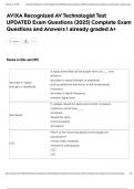 AVIXA Recognized AV Technologist Test UPDATED Exam Questions &lpar;2025&rpar; Complete Exam Questions and Answers &vert; already graded A&plus;