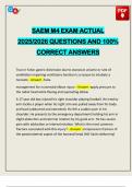 SAEM M4 EXAM ACTUAL 2025&sol;2026 QUESTIONS AND 100&percnt; CORRECT ANSWERS