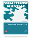 SOLUTIONS MANUAL for Advanced Accounting&comma; 15th Edition by Joe Ben Hoyle&comma; Schaefer and Doupnik &vert; Complete 19 Chapters