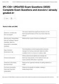 IPC CID&plus; UPDATED Exam Questions &lpar;2025&rpar; Complete Exam Questions and Answers &vert; already graded A&plus;