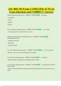 ASU BIO 353 Exam 2 UPDATED ACTUAL   Exam Questions and CORRECT Answers 