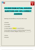 ICS 800D EXAM ACTUAL 2025&sol;2026 QUESTIONS AND 100&percnt; CORRECT ANSWERS