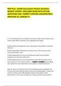 HESI Prep - Health Assessment Practice Questions  NEWEST UPDATE  20252026 EXAM WITH ACTUAL  QUESTIONS AND  CORRECT VERIFIED ANSWERS&sol;WELL ANALYSED ALL GRADED A&plus; 