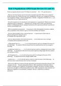 Unit 3 Populations APES Exam Review Q&rsquo;s and A&rsquo;s