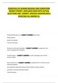 ESSENTIALS OF HUMAN DISEASES AND CONDITIONS   NEWEST UPDATE  20252026 EXAM WITH ACTUAL  QUESTIONS AND  CORRECT VERIFIED ANSWERS&sol;WELL ANALYSED ALL GRADED A&plus;       