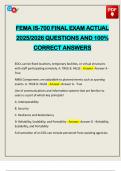 FEMA IS-700 FINAL EXAM ACTUAL 2025&sol;2026 QUESTIONS AND 100&percnt; CORRECT ANSWERS