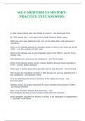 WGU MIDTERM US HISTORY- PRACTICE TEST ANSWERS