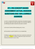 ATI &colon;&sol; RN CONCEPT-BASED ASSESSMENT ACTUAL 2025&sol;2026 QUESTIONS AND 100&percnt; CORRECT ANSWERS