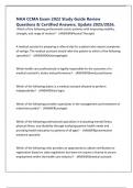 NHA CCMA Exam 2022 Study Guide Review Questions & Certified Answers&comma; Update 2025&sol;2026&period;
