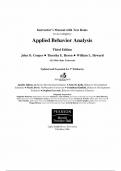 Test Bank and Instructor Manual For Applied Behavior Analysis 3rd Edition by John O&period; Cooper Timothy E&period; Heron William L&period; Heward
