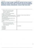 Exam &lpar;elaborations&rpar; NURS 301  