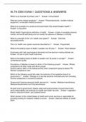 HLTH 3355 EXAM 1 QUESTIONS & ANSWERS