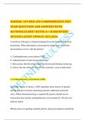HESI LPN Comprehensive Exit Exam 2021 &ndash; Complete Question Bank with Rationales