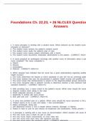 Foundations Ch&period; 22&comma;23&comma; &plus; 26 NLCLEX Questions With Correct Answers
